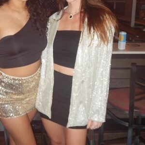 Champagne glitter blazer/jacket